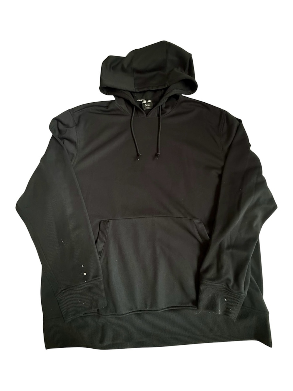 Russell Athletic Mens Black Waffle Knit Performance Hoodie Sweatshirt XL